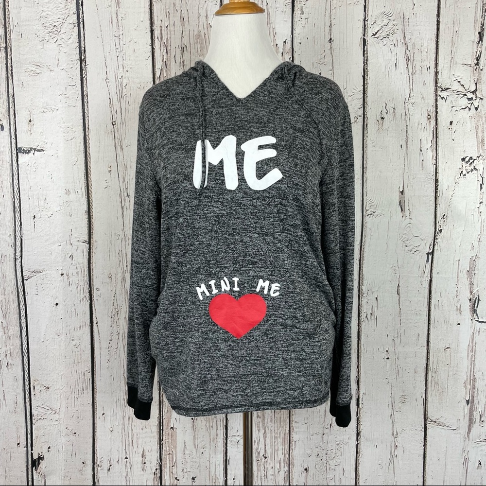 1X maternity lightweight sweatshirt me mini me cute bump show off